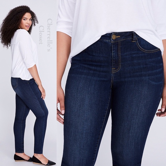 Lane Bryant Denim - NWT Lane Bryant Low Rise Super Stretch Skinny Jeans Dark Wash Plus Size 24